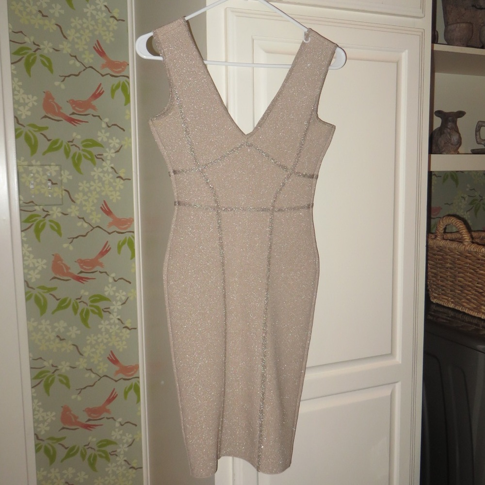 Gold Shimmering BCBG Body-Con Dress